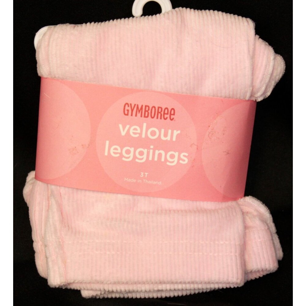 NWT 2008 Gymboree Fall Forest Corduroy Leggings sz 3T Velour Light Pink